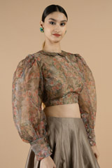 Organza puffed sleeve blouseDSC08642 copy